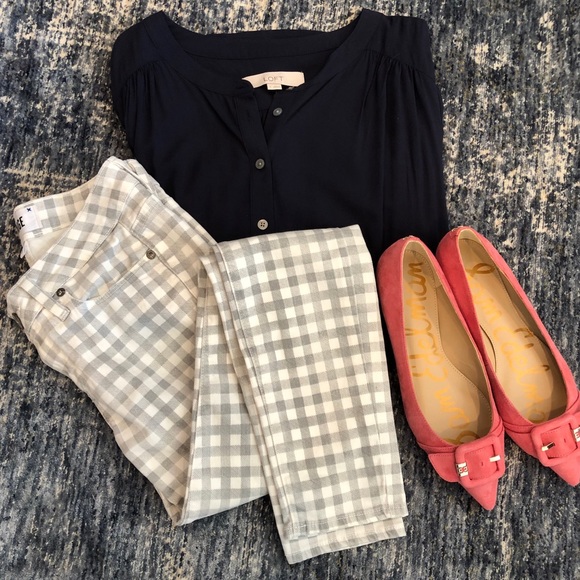 HP! Paige Verdugo Ankle Skinny Jeans Gingham Gray Women’s Size 26 - Picture 2 of 14